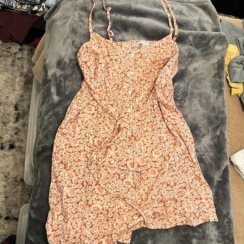 Pink mini dress! Spaghetti straps!